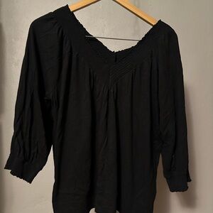 Maurices Black V-Neck Blouse
